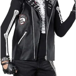 Kids Dark Rebel Punk Skeleton Costume -Spirit Spooky Store 01552132 c