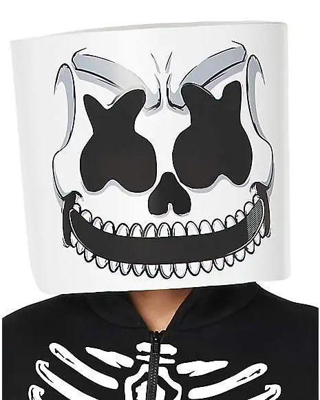 Adult Skeleton Marshmello Costume 2 Adult Skeleton Marshmello Costume - Image 2