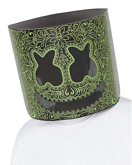 Day Of The Dead Marshmello Half Mask 1 Day Of The Dead Marshmello Half Mask