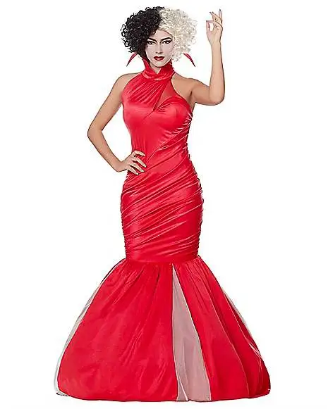 Adult Red Cruella Dress - Disney Cruella 1 Adult Red Cruella Dress - Disney Cruella