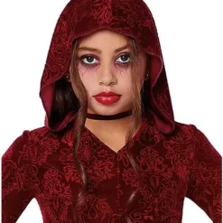 Kids Red Hooded Dress -Spirit Spooky Store 01558410 c