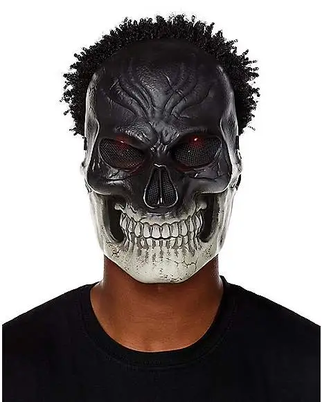 Light-Up Dark Skeleton Mask 1 Light-Up Dark Skeleton Mask