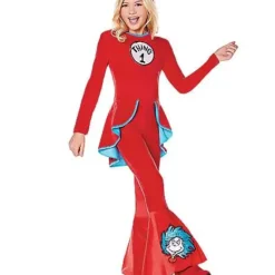 Kids Thing 1 And Thing 2 Bell Bottom Costume - Dr. Seuss