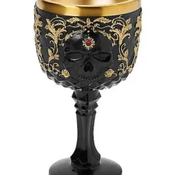 Gothic Noir Skull Goblet
