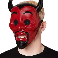 Devil Half Mask - Trick 'r Treat 5 Devil Half Mask - Trick 'r Treat -Spirit Spooky Store 01569284 c