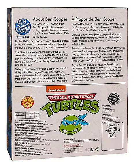 Adult Leonardo Teenage Mutant Ninja Turtles Costume Kit - Ben Cooper 2 Adult Leonardo Teenage Mutant Ninja Turtles Costume Kit - Ben Cooper - Image 2