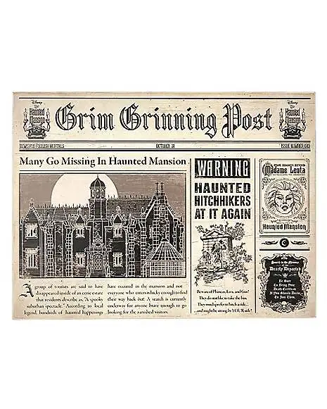 Newspaper Sign - Haunted Mansion 1 Newspaper Sign - Haunted Mansion