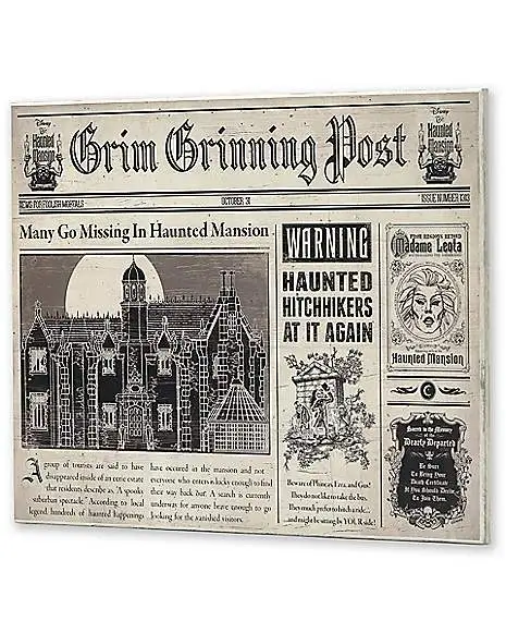 Newspaper Sign - Haunted Mansion 2 Newspaper Sign - Haunted Mansion - Image 2