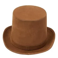 Brown Top Hat - Deluxe -Spirit Spooky Store 01572973 c
