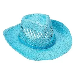 Blue Straw Cowboy Hat -Spirit Spooky Store 01573013 c