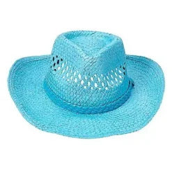 Blue Straw Cowboy Hat -Spirit Spooky Store 01573013 d