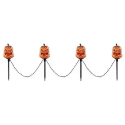 Light-Up LED Jack-O-Lantern Pathway Markers 8 Light-Up LED Jack-O-Lantern Pathway Markers -Spirit Spooky Store 01573914 d