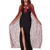 Adult Burgundy Lace Cape