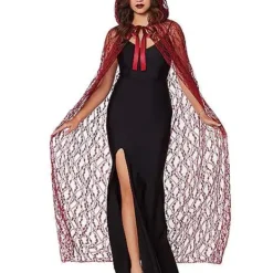 Adult Burgundy Lace Cape