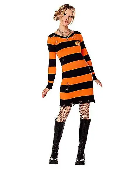 Adult Pumpkin Sweater Dress 1 Adult Pumpkin Sweater Dress