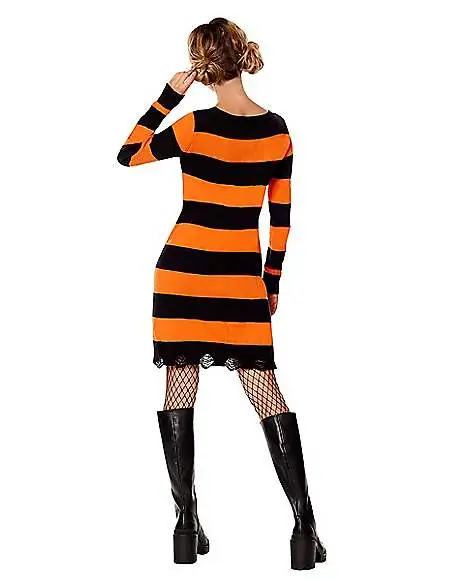 Adult Pumpkin Sweater Dress 2 Adult Pumpkin Sweater Dress - Image 2