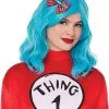 Long Thing 1 And Thing 2 Wig - Dr. Seuss