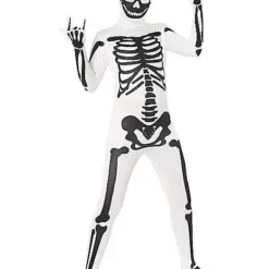 Black And White Skeleton Skin Suit Costume