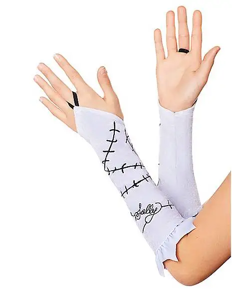 Kids Sally Ruffle Fingerless Gloves - The Nightmare Before Christmas 1 Kids Sally Ruffle Fingerless Gloves - The Nightmare Before Christmas