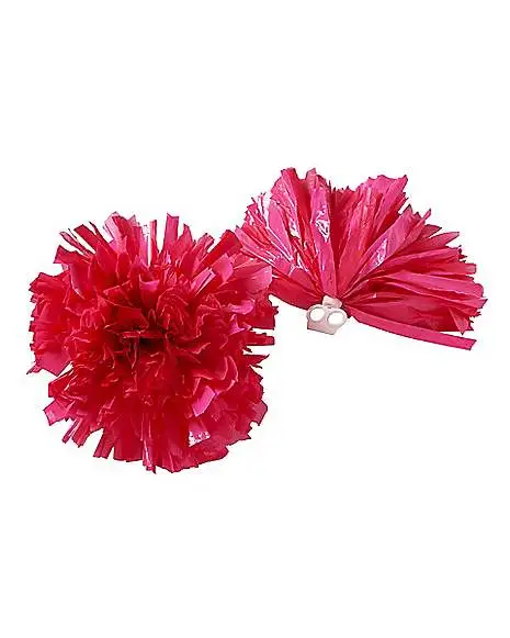 Pink Cheerleader Pom Poms - Zombies 3 1 Pink Cheerleader Pom Poms - Zombies 3