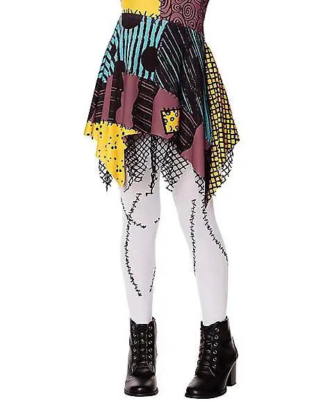 Kids Sally Stitched Tights - The Nightmare Before Christmas 1 Kids Sally Stitched Tights - The Nightmare Before Christmas