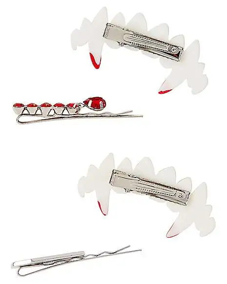 Vampire Teeth Hair Clips 2 Vampire Teeth Hair Clips - Image 2