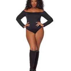 Off The Shoulder Plus Size Bodysuit
