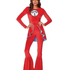 Adult Thing 1 And Thing 2 Bell Bottom Costume - Dr. Seuss