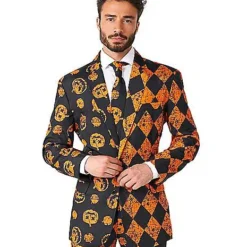Adult Distressed Pumpkin Party Suit