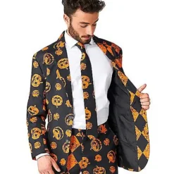 Adult Distressed Pumpkin Party Suit -Spirit Spooky Store 01587179 d