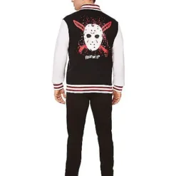 Adult Jason Voorhees Varsity Jacket - Friday The 13th -Spirit Spooky Store 01587211 c