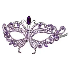 Purple Butterfly Crystal Eye Half Mask -Spirit Spooky Store 01588755 d