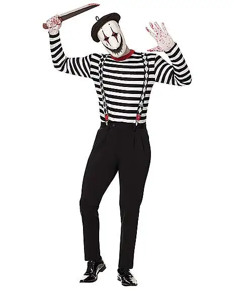 Adult Creepy Mime Costume 1 Adult Creepy Mime Costume