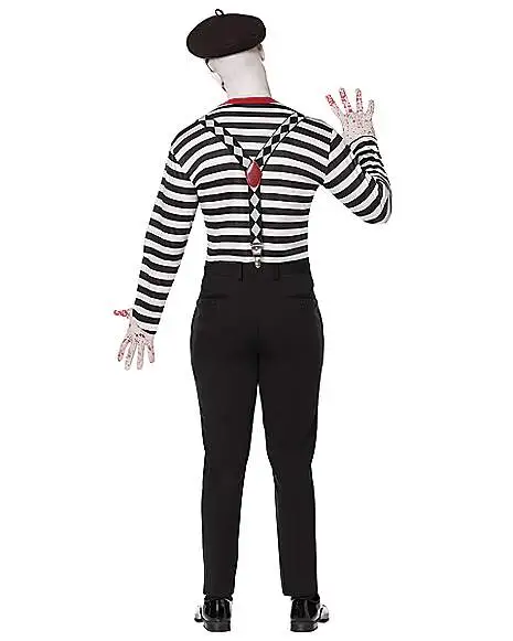 Adult Creepy Mime Costume 2 Adult Creepy Mime Costume - Image 2