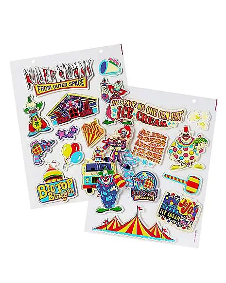 Killer Klowns From Outer Space Gel Clings - 2 Pack 1 Killer Klowns From Outer Space Gel Clings - 2 Pack