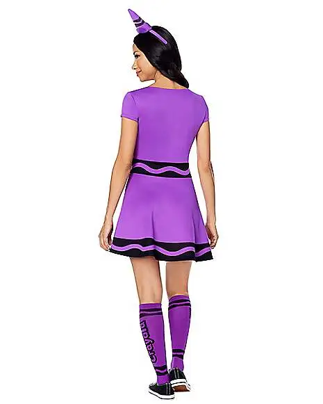Adult Vivid Violet Crayon Dress Costume - Crayola 2 Adult Vivid Violet Crayon Dress Costume - Crayola - Image 2
