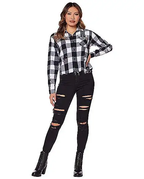 Adult Spirit Halloween Flannel Shirt 1 Adult Spirit Halloween Flannel Shirt