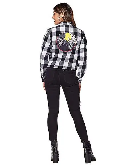 Adult Spirit Halloween Flannel Shirt 2 Adult Spirit Halloween Flannel Shirt - Image 2