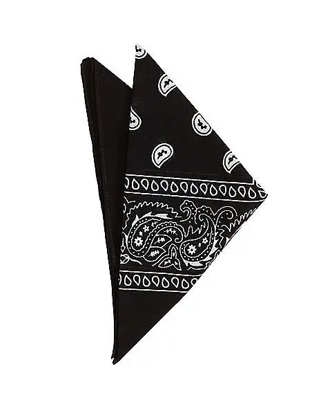 Black Paisley Bandana 1 Black Paisley Bandana