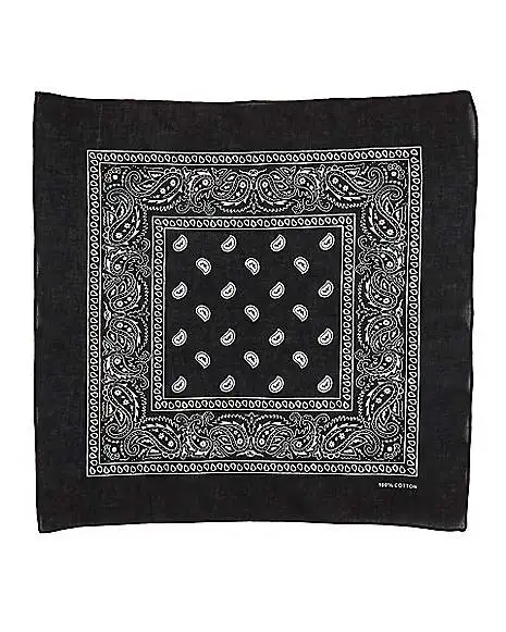 Black Paisley Bandana 2 Black Paisley Bandana - Image 2