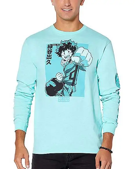 Deku Long Sleeve T Shirt - My Hero Academia 1 Deku Long Sleeve T Shirt - My Hero Academia