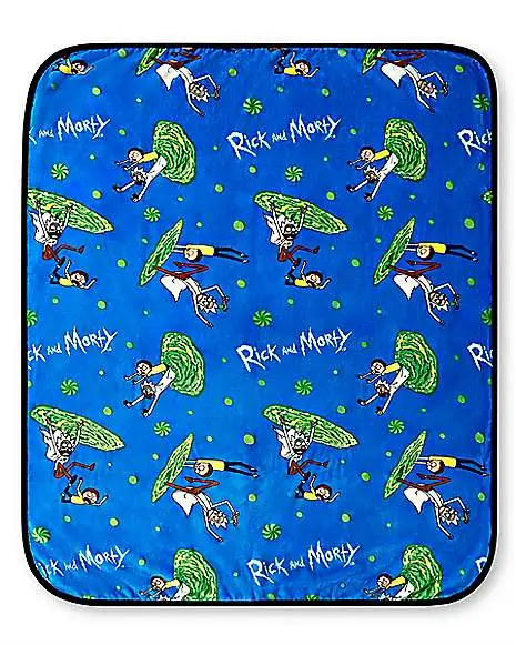 Rick And Morty Portal Fleece Blanket 2 Rick And Morty Portal Fleece Blanket - Image 2