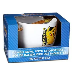 Pikachu Bowl With Chopsticks 20 Oz. - Pokemon 10 Pikachu Bowl With Chopsticks 20 Oz. - Pokemon -Spirit Spooky Store 03736493 e