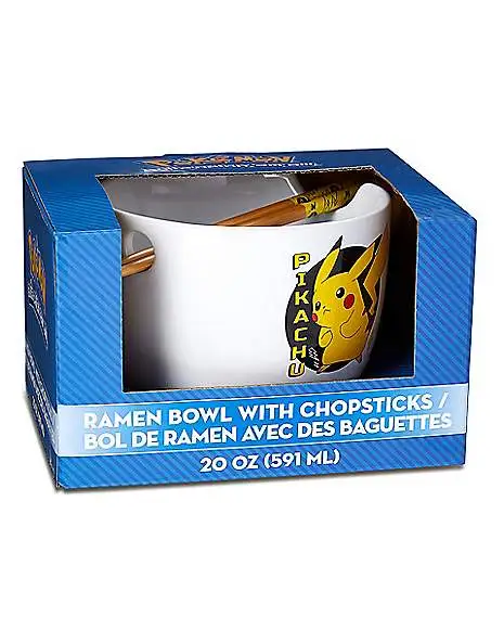 Pikachu Bowl With Chopsticks 20 Oz. - Pokemon 5 Pikachu Bowl With Chopsticks 20 Oz. - Pokemon - Image 5