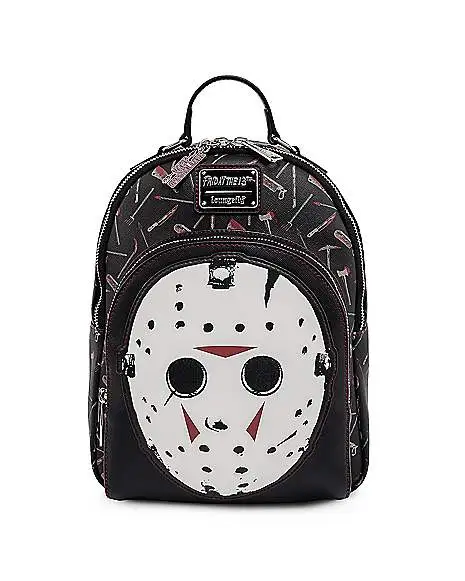 Loungefly Jason Voorhees Mask Mini Backpack - Friday The 13th 1 Loungefly Jason Voorhees Mask Mini Backpack - Friday The 13th