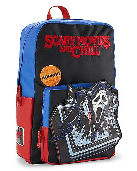 Scary Movies And Chill Ghost Face Backpack - Steven Rhodes 2 Scary Movies And Chill Ghost Face Backpack - Steven Rhodes - Image 2