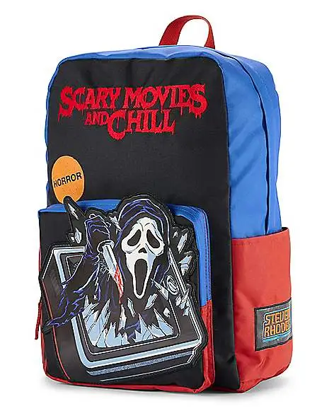 Scary Movies And Chill Ghost Face Backpack - Steven Rhodes 3 Scary Movies And Chill Ghost Face Backpack - Steven Rhodes - Image 3