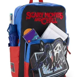 Scary Movies And Chill Ghost Face Backpack - Steven Rhodes 10 Scary Movies And Chill Ghost Face Backpack - Steven Rhodes -Spirit Spooky Store 03886850 e