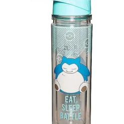 Snorlax Eat Sleep Battle Water Bottle Pokemon - 18 Oz. -Spirit Spooky Store 03994084 d