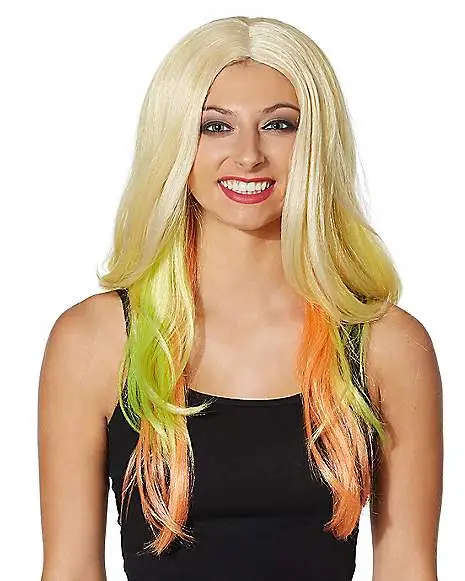 Adult Rainbow Ombre Wig 1 Adult Rainbow Ombre Wig